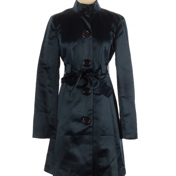 Michael Kors Trench Coat, size small, Petite, Navy Blue, Beautiful - Picture 1 of 4